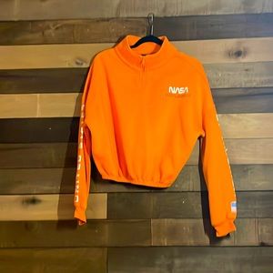 Collared hoodie, orange